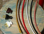 8' Cloth Covered Round W/ Plug, 18GA. Vintage Style Lamp Cord, Lights, Fans. Fixed Price $20.99.
