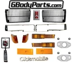 1987-88 Oldsmobile Cutlass 15 Piece Front End Kit Euro Grill, Lights, Emblems. Fixed Price $1259.95.