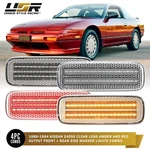 Clear Side Marker Light W/ Red & Amber Led 4PC Set For 89-94 Nissan 240SX S13. Fixed Price $64.95.
