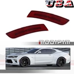 Rear Bumper Side Marker Light Red Lens Reflector Set For 2016-24 Chevy Camaro Ss. Fixed Price $14.99.