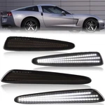 For Chevy Corvette C6 05-13 Smoked Front Rear Set Side Marker Led Lights White. Fixed Price $79.99.