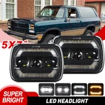 Pair 5X7" 7X6 Inch Led Headlights For Dodge Ramcharger 1981-1993 W100 W150 W250. Fixed Price $64.79.