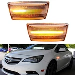 Clear Sequential Full Led Amber Side Marker Lights For 13-19 Buick/opel Cascada. Fixed Price $20.09.