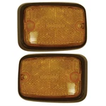 Side Marker Yellow/black Trim Lenses, Pair Vw TYPE-2 Bus 1975-79 -211 945 119B. Fixed Price $22.95.