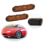 Amber Front Bumper Side Marker Light Housings Kit For 1990-2005 Mazda Miata MX-5. Fixed Price $14.39.
