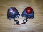 Pair Of Trailer Side Britax Rubber Red & White Marker Lamps - Mudguard Lights. Fixed Price $40.89.