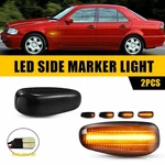 Pair Dynamic Amber Led Side Marker Turn Signal Light For Mercedes 93-2002 W202. Fixed Price $15.19.