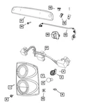 Genuine Mopar Tail Stop Backup Lamp Left 55077605AD. Fixed Price $103.15.