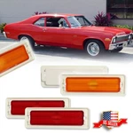 For 1970-1974 Chevy Nova Amber Front & Red Rear Bumper Side Marker Lights 4PCS. Fixed Price $49.99.