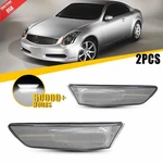 For 03-07 Infiniti G35 Coupe White Led Front Bumper Side Marker Light Clear Lens. Fixed Price $21.84.