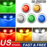 20X 3/4" Round Amber Led Side Marker Light With Stailness Base For Truck Trailer. Fixed Price $36.09.