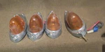 Vintage Lot Of 4 -chevy-stream Lined Cab-marker Lamp-yankee 77-SAE-P-63 Amber. Fixed Price $34.99.