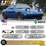 6PCS All Clear Bumper Signal + Side Marker Lights For 1990-1997 Mazda Miata MX5. Fixed Price $94.95.