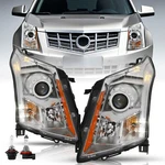 Fit For 2010-2016 Cadillac Srx Halogen Projector Headlights Chrome/black W/bulbs. Fixed Price $165.99.