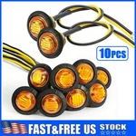 10X 3/4" Led Side Marker Lights Truck Trailer Round Amber Bullet Clearance Lamp. Fixed Price $11.99.