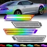 Dynamic Rgb Led Side Marker Lights For Chevy Camaro 10-15 Multi Color Front Rear. Fixed Price $65.99.