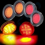 4) 2.5" Trailer Light Sealed Round Side Marker Tail Lamp Kit W Grommet Amber Red. Fixed Price $18.93.