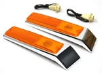 New 6-PC Front Side Marker Lamp & Chrome Bezel Set / For 1974-1991 Jeep Fsj. Fixed Price $49.99.