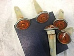 Vintage Italian Car Part Pair Of Leart Classic Side Lamp REPEATER(REF.158) Nos. Fixed Price $88.35.