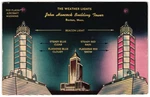 Weather Lights John Hancock Building Tower Boston Massachusetts Postcard. Fixed Price $6.99.