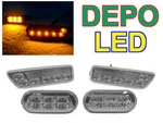 Depo 4PCS Clear Led Bumper+fender Side Marker Lights For 99-04 Vw Golf/gti/jetta. Fixed Price $54.95.