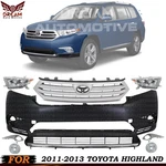 Front Bumper Cover Fascia & Grille Assembly Chrome For 2011-2013 Toyota Highland. Fixed Price $497.90.