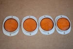 Nos Vintage Dietz Amber Trailer Reflectors Sae 58 Set Of 4 Truck. Fixed Price $15.00.