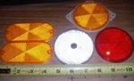 5 Stratolite 78 SAE-A-67 Orange, Red, Clear Reflector. Fixed Price $16.50.