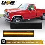 Smoke Front Side Marker Light W/ Amber Led Set L+r 80-86 Ford F150 & Bronco. Fixed Price $29.95.
