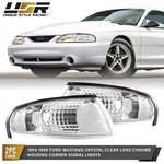 Crystal Clear Corner Light Pair 1994-1998 Ford Mustang Gt Base Cobra Svt. Fixed Price $35.95.