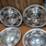 Set Mercedes 14" Hubcaps W108 W114 W115 W109 All-chrome Wheel Covers Oem Clips. Fixed Price $250.00.