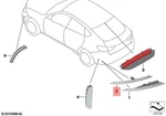 Genuine Bmw F16 Sac Rear Reflector Left Oem 63147317253. Fixed Price $28.00.