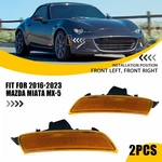Front Bumper Side Marker Lights Amber Lens Reflector For 16-23 Mazda Miata MX-5. Fixed Price $14.43.