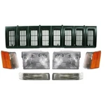 For 1993-1997 Jeep Grand Cherokee Grille Headlights Corner Signal Front. Fixed Price $179.99.