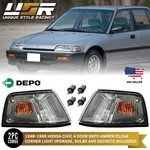 Depo Amber/clear Corner Light For 4TH Gen 1988-1989 Honda Civic 4D Sedan SH4 EF2. Fixed Price $39.95.