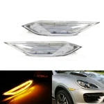 Clear Lens Full Amber Led Side Marker Light Assemblies For 11-14 Porsche Cayenne. Fixed Price $68.09.