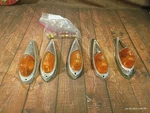 5 Vintage Amber Cab Clearance Marker Light Withe 4 )SAE-P-1691 1) SAEPC68 Oem. Fixed Price $283.00.