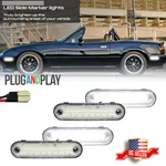4X Led Side Marker Light Clear White Front & Rear For Mazda MX-5 Miata 1990-2005. Fixed Price $29.99.