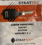 Curtis Strattec Single Sided Vats #1 Chip Key Blank 26019391 B62 1986-2002 Gm. Fixed Price $7.99.