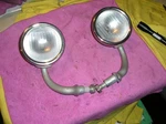 # Model A Ford Cowl Lights Used 1930 1931. Fixed Price $140.00.