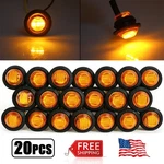 20X Pickup Round Side Marker Lights 3/4"LED Bullet Truck Trailer Amber New. Fixed Price $18.04.