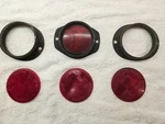Original Willys Jeep REFLECTORS/3 Metal Frames-#ms 35387-1,SAEA69/KD341/LS376. Fixed Price $15.95.