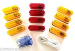 12PC Grip Running Lights Red Amber Side Marker Turn Signal Truck Trailer 37315. Fixed Price $16.99.