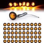 Tmh 50 Pcs 3/4 Inch Mount Amber Led Mini Round Trailer Side Marker Indicator. Fixed Price $52.99.