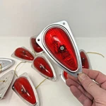 10 Vintage Triangle Lights SAE-PI-70 Chicago Ill Wired Bulbs Home Prod Inc. Fixed Price $28.03.