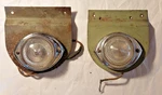 Vintage Hy Power NO.52 Clear Glass Side Markers With Chrome Frames On Flange. Fixed Price $55.00.