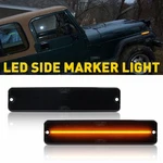 Smoked Led Front Bumper Fender Side Marker Lights For Jeep Wrangler Yj 1987-1995. Fixed Price $8.54.