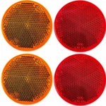 Qty 4 (2 RED/2 Amber) - 2" Inch Round Reflector Bike,trailer, Truck, Boat,. Fixed Price $11.05.