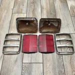 Oem Ford Mustang Rear Taillight Lenses And Bezels 1964-66 Damaged Read. Fixed Price $38.99.