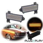 Clear Lens Amber Led Front Side Marker Lights For 1970 Chevy Chevelle Camino. Fixed Price $59.99.